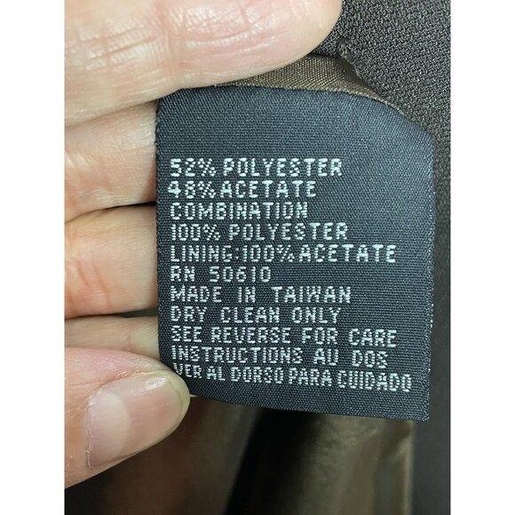 Vtg 80’s Albert Nipon Blazer Suits Brown Size 14 - Picture 6 of 11